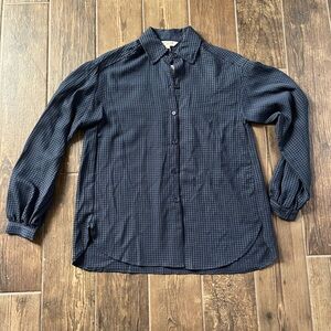 Max Studio gingham blouse NWT